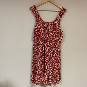 Floral Boho Dress WOmen’s 2x Burgundy Micro Pattern Western Country Prairiecore